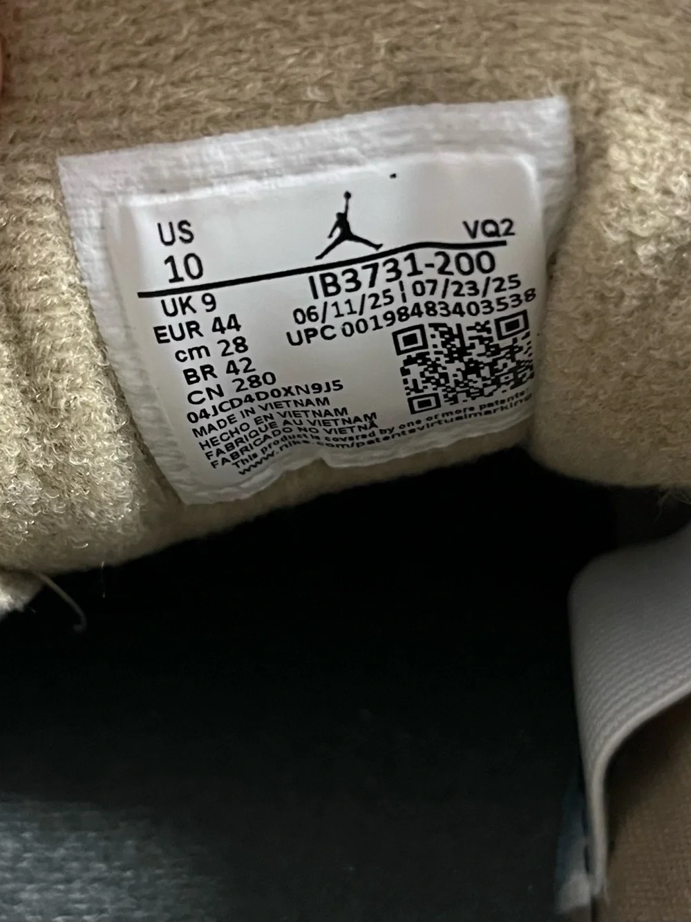 Nike Jordan Session Khaki Anthracite Gum Men’s Size 10 IB3731-200 New